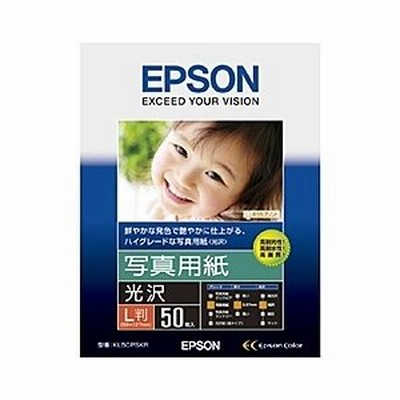 【在庫目安：僅少】 EPSON KL50PSKR 写真用紙<光沢> (L判/ 50枚)