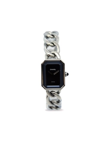 CHANEL Pre-Owned - 1987 pre-owned Premiere 20mm - women - stainless steel - One Size - Black