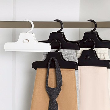 垂直串連式無痕防滑褲夾/裙夾-3入-多色可選 黑