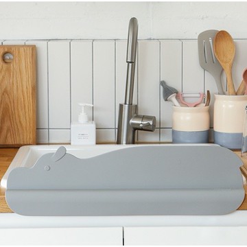 韓國 Daily Like - 矽膠吸盤擋水片-河馬 (長50cm, 寬6cm, 高14cm)