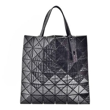 ISSEY MIYAKE 三宅一生 BAOBAO META KAIJU系列 6X6立體壓紋手提包(金屬灰色)