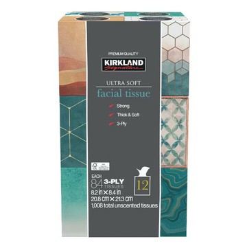 【現貨】Kirkland Signature 科克蘭 三層盒裝面紙 84抽 X 12盒