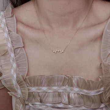 通體925純銀鋯石亮閃閃星星項鏈少女氣質甜美輕奢小眾簡約鎖骨鏈1入