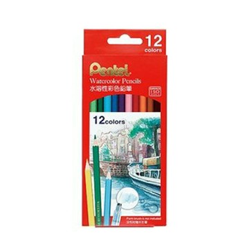 【Pentel飛龍】CB9-12TW 水溶性彩色鉛筆  12色/盒【APP滿額下單4%點數(單一帳號最高1000點)】7/31止