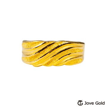 【JoveGold漾金飾】 未來歲月黃金男戒指