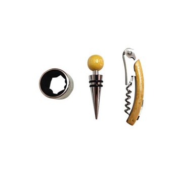 紅酒開瓶器套裝 紅酒工具四件套不銹鋼禮品葡萄酒開瓶器酒具套裝