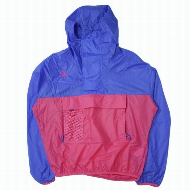 90s NIKE ACG Logo Nylon Anorak Parka 赤黒 XL ナイキ