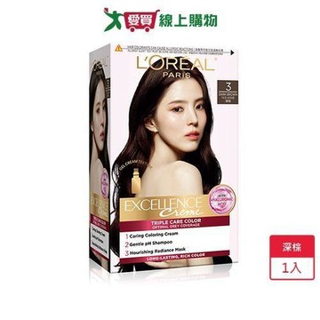 優媚霜三重護髮染髮霜 3 深棕【愛買】