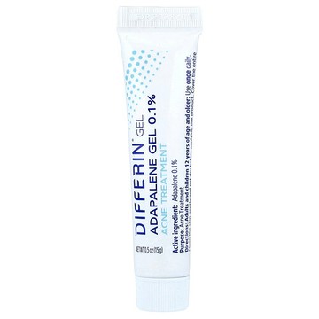 Differin, 阿達帕林凝膠 0.1 % 痤瘡護理，無香，0.5 盎司（15 克）