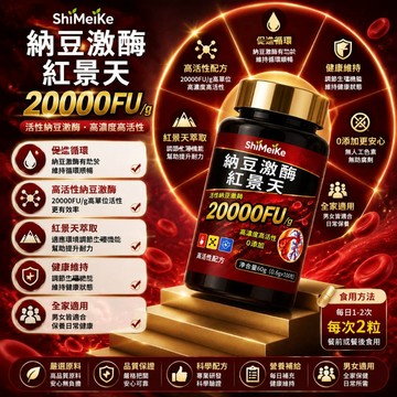 納豆激酶 20000FU 納豆錠 100錠 日本發酵原料高活性 中老年人循環保養~大丸子安心購