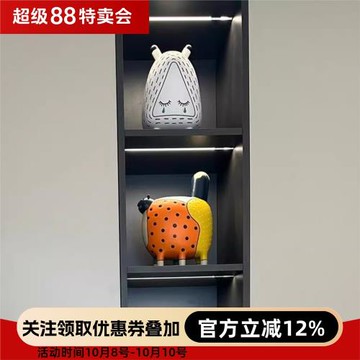 創意抽象彩繪兔子動物雕塑擺件簡約樣板間藝術設計客廳酒柜裝飾品