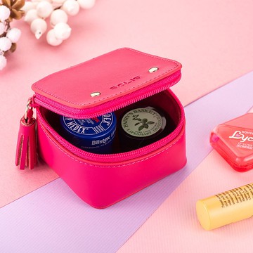 Solis皮革零錢包-玫瑰紅