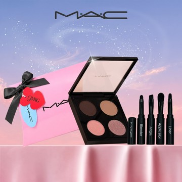 [快速出貨]【MAC】韓國熱銷四色眼影盤組[氣質蜜桃棕​] | 眼影 眼妝 眼影盤 生日禮物 精緻送禮