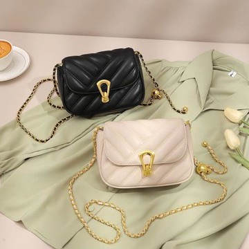 2025新款小香風菱格包包女小眾鏈條轉運珠斜挎包輕奢質感腋下小包