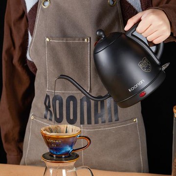 koonan手沖咖啡壺電加熱細嘴燒水壺304不銹鋼小型茶壺咖啡器具