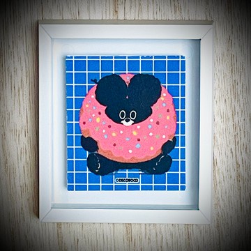 迷你畫框磁鐵 Himatan 的寶物清單 甜甜圈