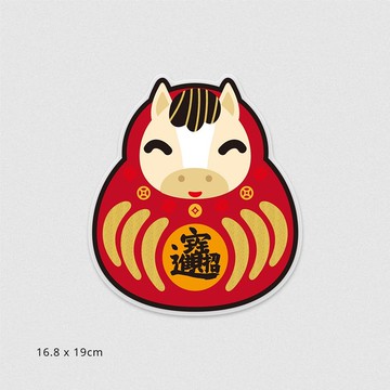 佳墨玻璃靜電貼-招財進寶