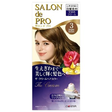 DARIYA 塔莉雅 SALON de PRO 沙龍級白髮專用快速染髮霜  #3 淺棕色  1盒