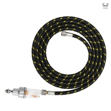 噴槍配件套裝  1.8米長尼龍編織 1/8"接口噴筆軟管 + T-912油水分離器 噴筆專用油水格 紋身噴筆過濾器