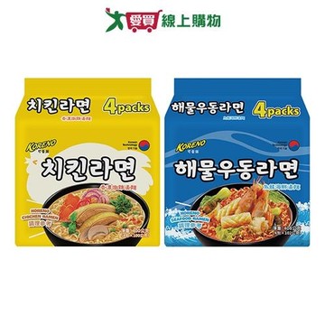 可蕾諾湯麵系列(香濃燉雞/烏龍海鮮)(4包/袋)【愛買】