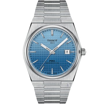 TISSOT PRX POWERMATIC 80 漸層藍機械錶-T1374071135101