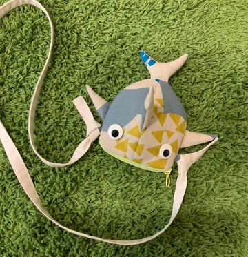 秋潮 鯨鯊-鋪棉錢包—前背包/側背包