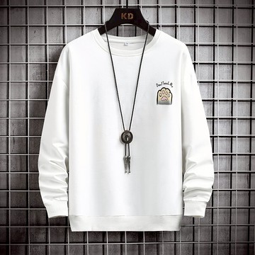 長袖t恤男潮牌潮流韓版秋季新款港風圓領衛衣寬松外穿學生上衣服