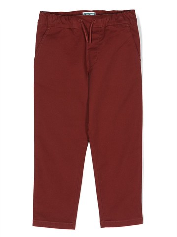 Kenzo Kids - logo-embroidered straight-leg chinos - kids - Spandex/Elastane/Cotton - 5 yrs