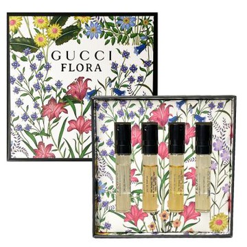 GUCCI FLORA 女性淡香精針管禮盒 (4X1.5ml) -梔子花+茉莉花+木蘭花+蘭花