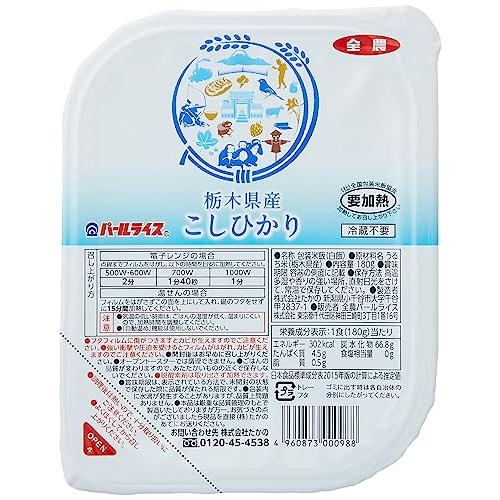 パールライス パックご飯 栃木県産コシヒカリ 180g×24個