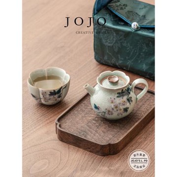 JOJO'S L. PD.Cave.主人杯冰花手繪玉蘭花中式陶瓷品茗杯 | 鄉洞