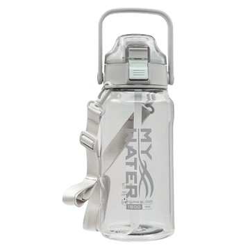 MY WATER 牽牽手 Tritan運動水壺  灰色  1.5L  1個