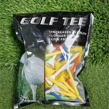 50支高爾夫球釘 GOLF TEE 83MM塑膠帶托層球釘座跨境熱銷廠家直銷