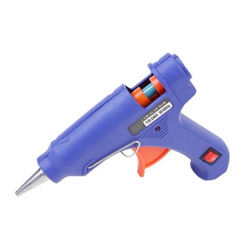 迷你型開關式熱熔膠槍 20W 藍色  DIY手工藝熱熔槍 快速加熱 安全易用  1個