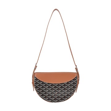 GOYARD HIRONDELLE 半月斜背包-黑棕