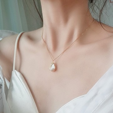 韓系 金鬱金香 項鍊 項鍊女 長項鍊 項鏈 女生項鍊 项链 鎖骨項鍊 吊墜 銀色 金色 簡約 造型 潮流 F506
