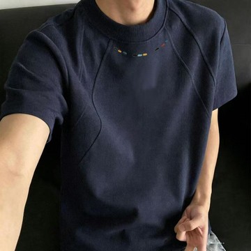 純棉簡約個性美式印花潮牌短袖t恤男女休閒百搭寬鬆半袖ins風 韓系高街 落肩寬鬆 時髦感爆表男生穿搭  時尚潮流 百搭i