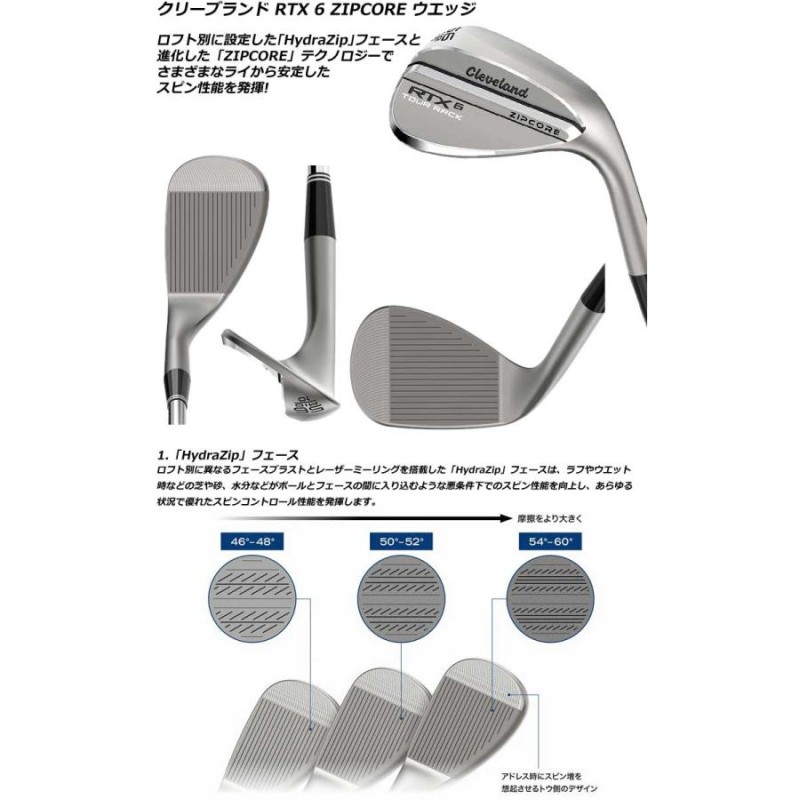 クリーブランド RTX 6 ZIPCORE ウェッジ 3本セット（52、56、60
