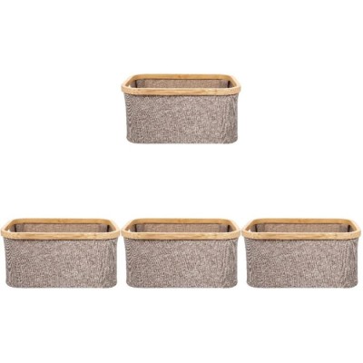 4pcs Container Clo Capacity with Collapsible Sundries Basket Bedroom Handle