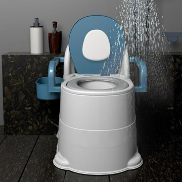 工廠現貨 免運 含發票 老年人可移動馬桶坐便器 成人傢用室內孕㛿老人便攜式大小便坐便椅 移動廁所 坐便椅 移動馬桶