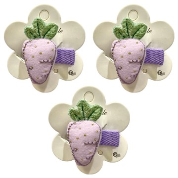 造型壓夾 Set 草莓造型髮夾  蘿蔔紫色  不適用