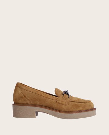 Gentle Souls | Libby Suede Lug Bit Loafer in Desert Sand, Size: 9 by Kenneth Cole