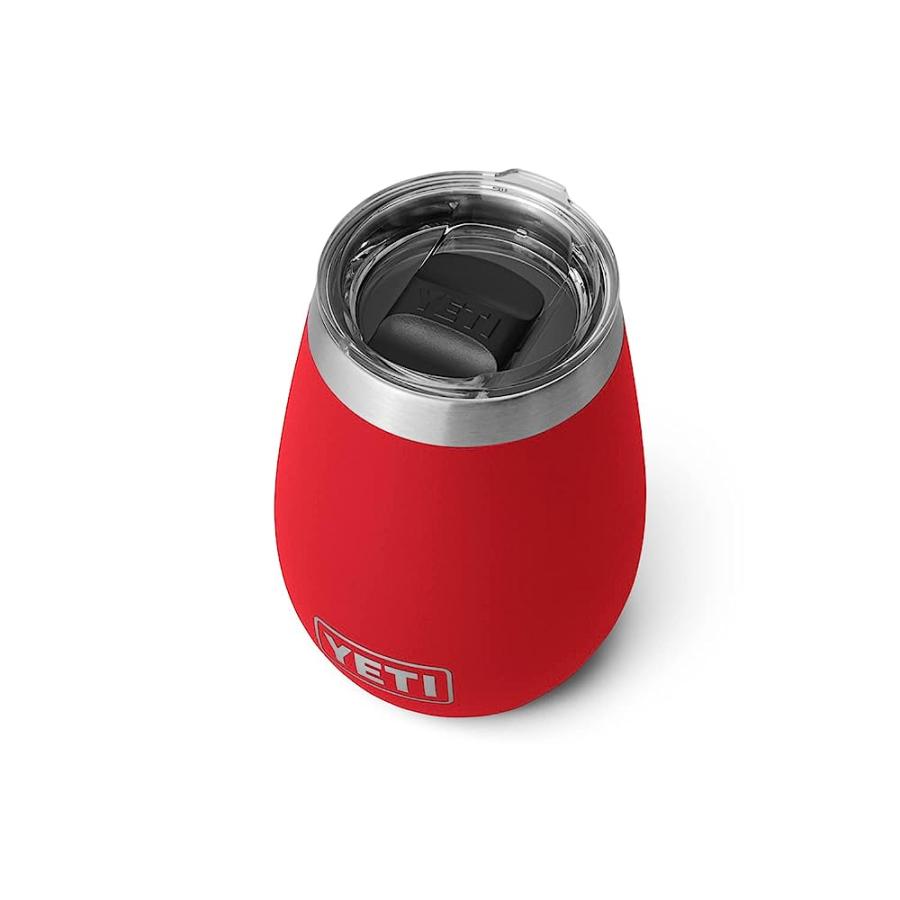 YETI RAMBLER 10 OZ WINE TUMBLER, VACUUM INSULATED, STAINLESS STEEL WITH MAGSLIDER LID, RESCUE RED