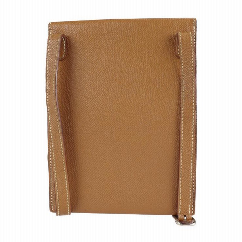 HERMES アメリー ◻︎D ブラウン系 レザー ショルダーバッグ ポシェット