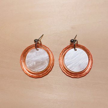 復古迷幻紅圈圈耳環