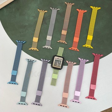 小蠻腰 不鏽鋼錶帶 適用Apple Watch 7代 金屬錶帶 45mm 44mm 41mm 42mm 蘋果米蘭手錶錶帶