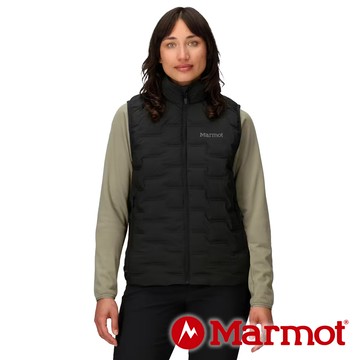 【Marmot】女輕量保暖羽絨立領背心(700FP)『黑』M16269 戶外 露營 登山 健行 休閒 時尚 出國 旅遊 保暖 羽絨 背心