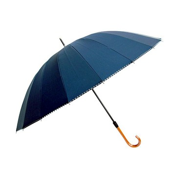 Prolla 24K直骨 男士圓弧自動直傘 接邊格子紳士風 特殊防風傘架