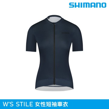 SHIMANO 女性短袖車衣 STILE｜海軍藍 S-XL (單車上衣 自行車衣 公路車衣)