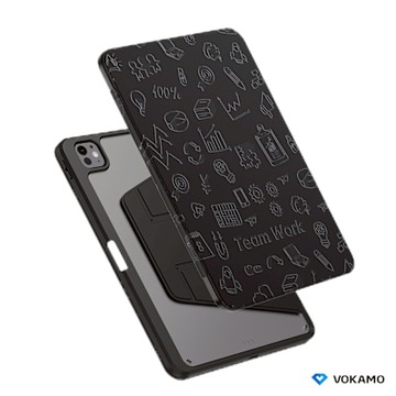 Vokamo Apple iPad Pro 11寸(2024) 旋轉支架保護皮套(黑)